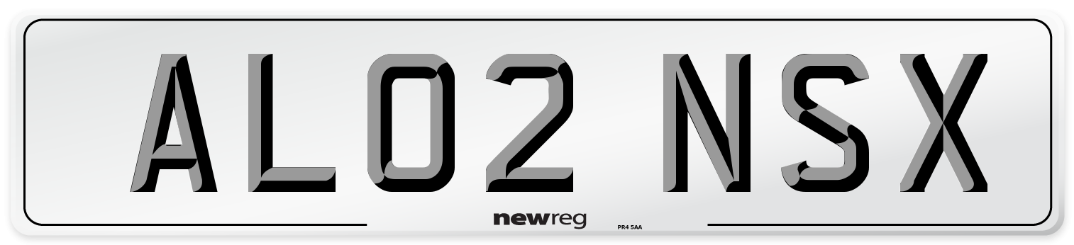 AL02 NSX Number Plate from New Reg